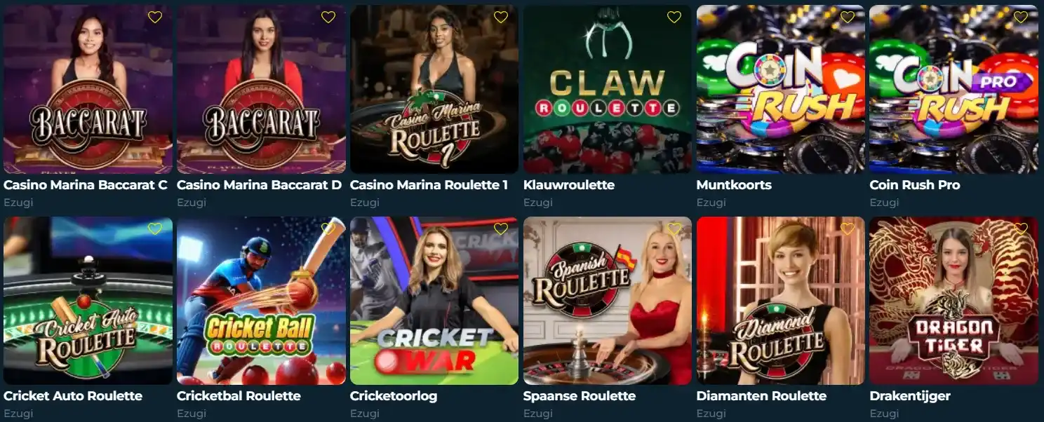 Live casino met echte dealers bij Rolly Spin Casino