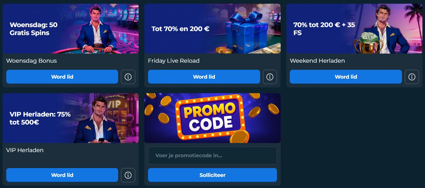 Actuele promoties en bonussen Rolly Spin Casino