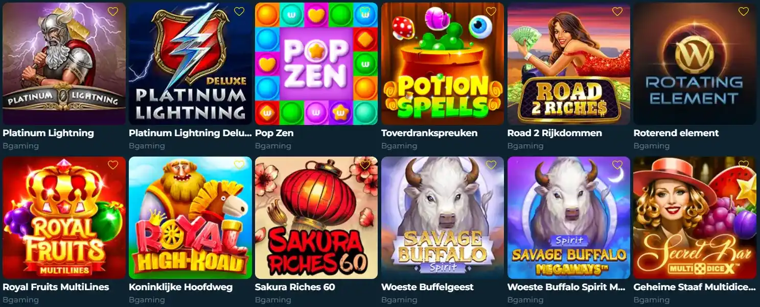 Online slots en gokkasten collectie bij Rolly Spin Casino